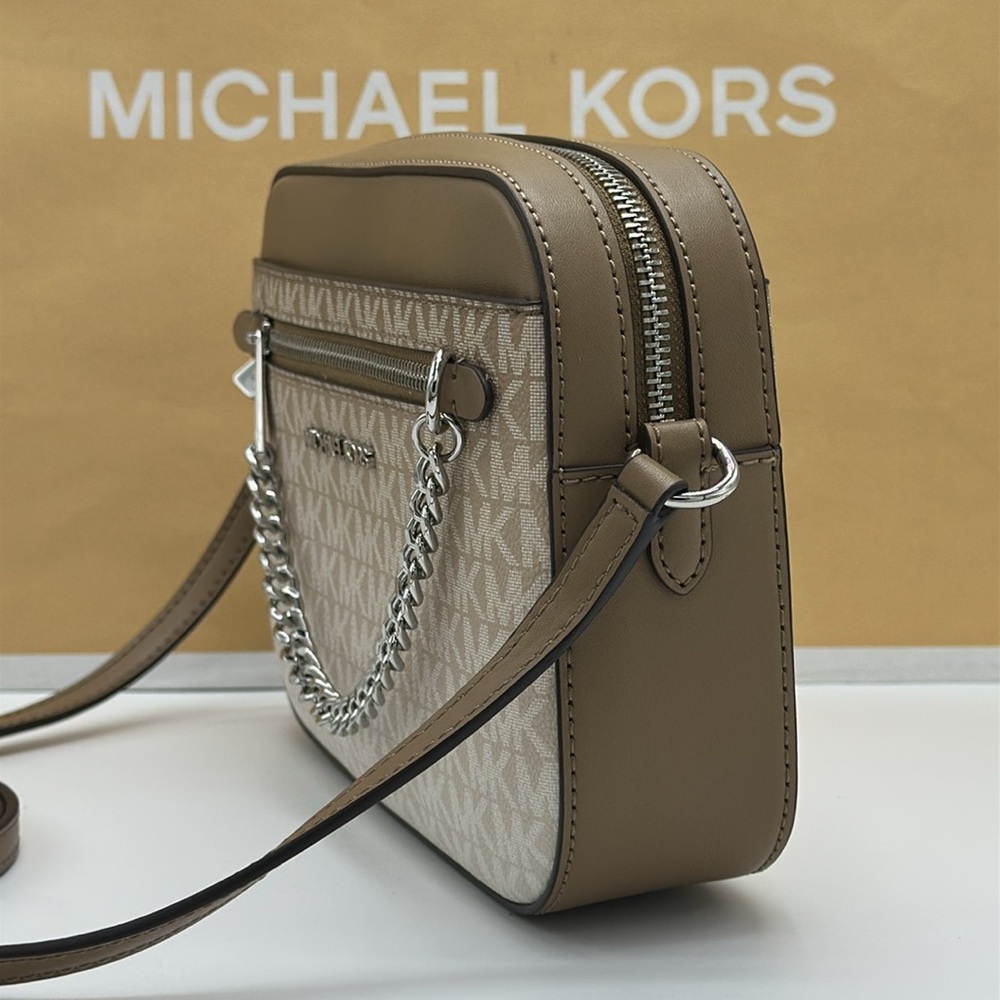 Michael Kors Jet Set Large Ombré Signature Logo East West Crossbody Body Husk - Picture 4 of 14
